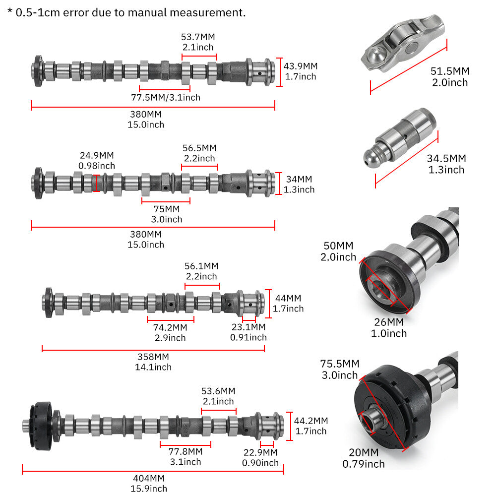 For 11-16 for Chrysler for Dodge for Ram 3.6 Pentastar Camshafts Rockers Lifters Head Gasket