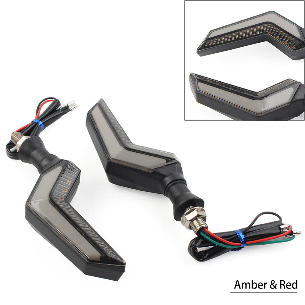 Flasher LED Turn Signal Lights Amber Blinker DRL Red Lamp Fit for Honda Motorcycle