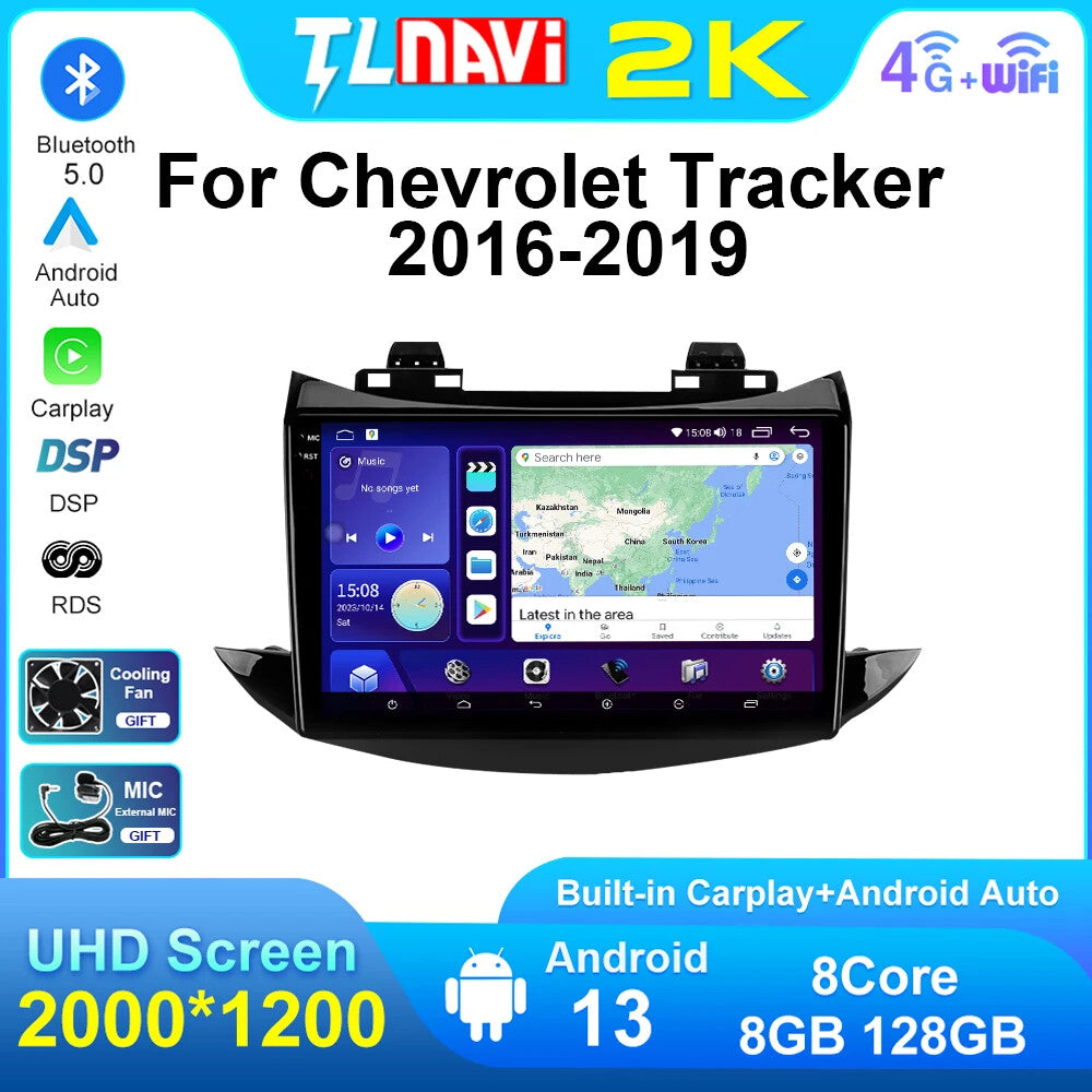 Android Car Radio Screen for Chevrolet Tracker Trax 2016-2019 CarPlay GPS Player