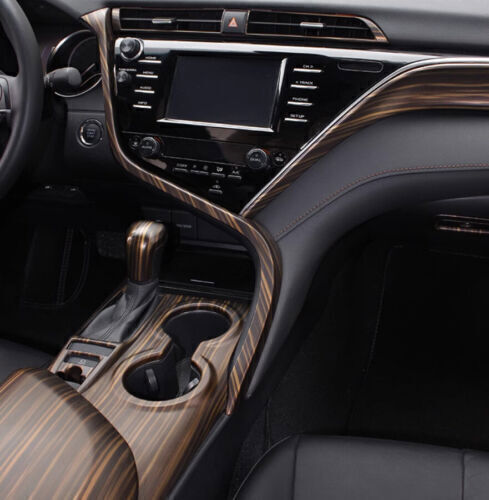 for Toyota for Camry 21-2023 Wood Grain Dashboard Gps Navigation Cover Decor Trim 1X