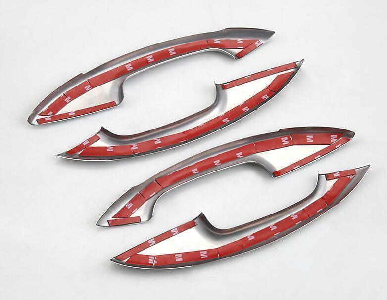 for Cadillac CT5 2020-24 Chrome Side Steel Door Handle Bowl Cover Trims W/Light