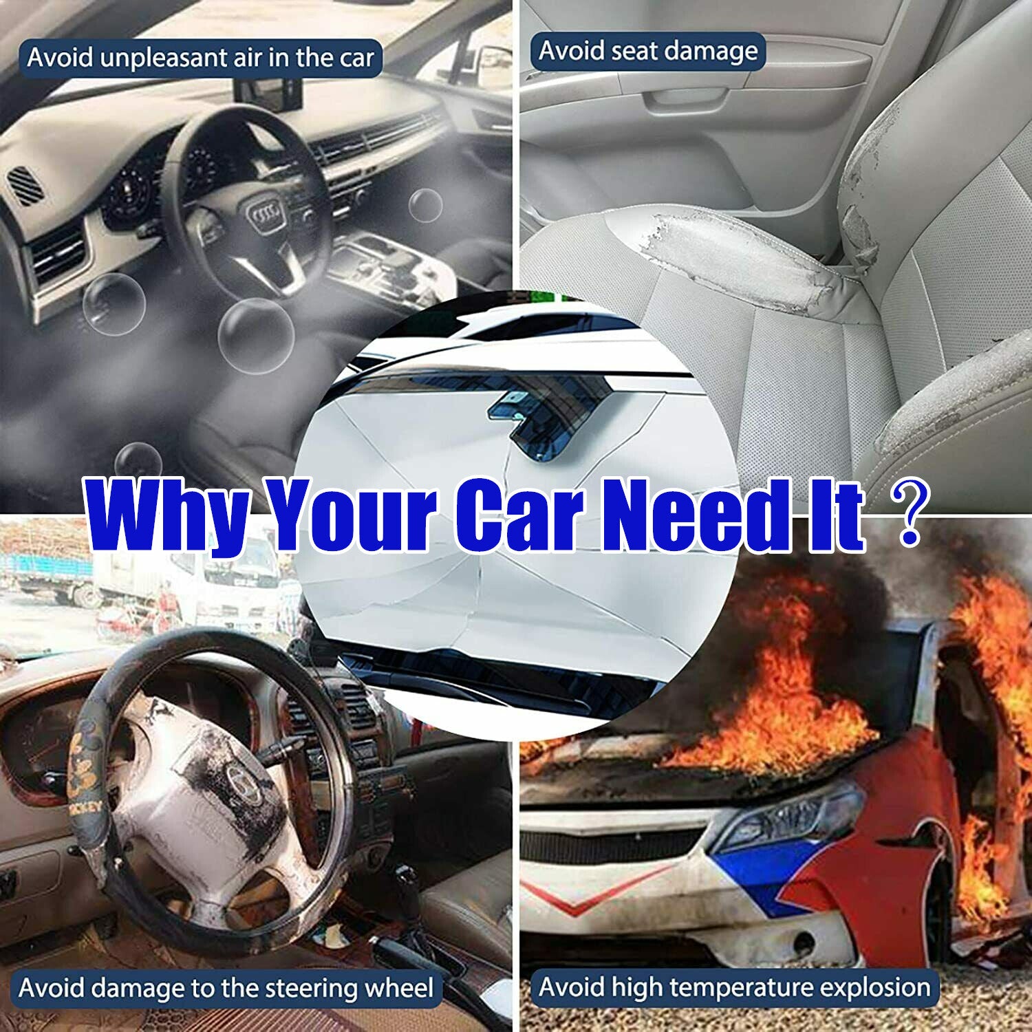 for Toyota Car SUV Windshield Umbrella Sun Shade Foldable Heat Block Front Cover