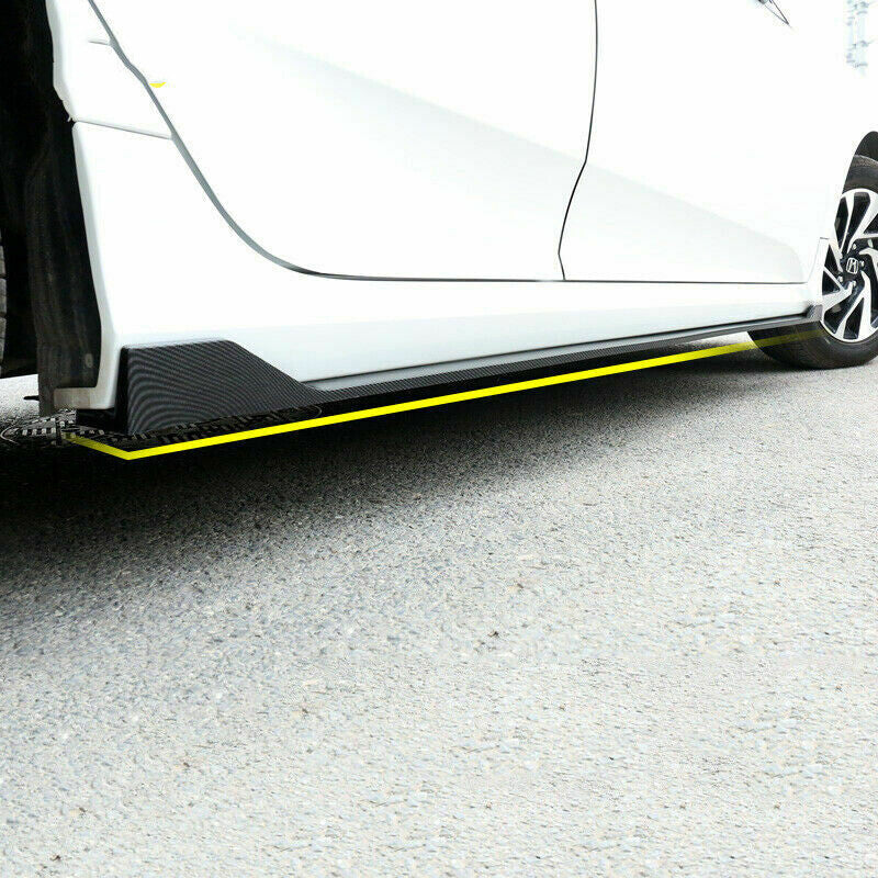 for Honda for Civic 16-21 Carbon fiber Side Skirts spoiler Extensions Body Kit Refit
