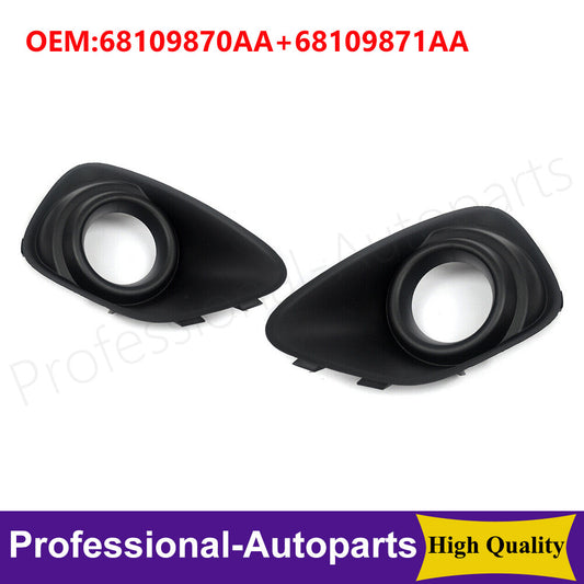 1Pair Left+Right Fog Light Trim Fog Lamp Bezel Cover for Jeep Compass 2011-2017