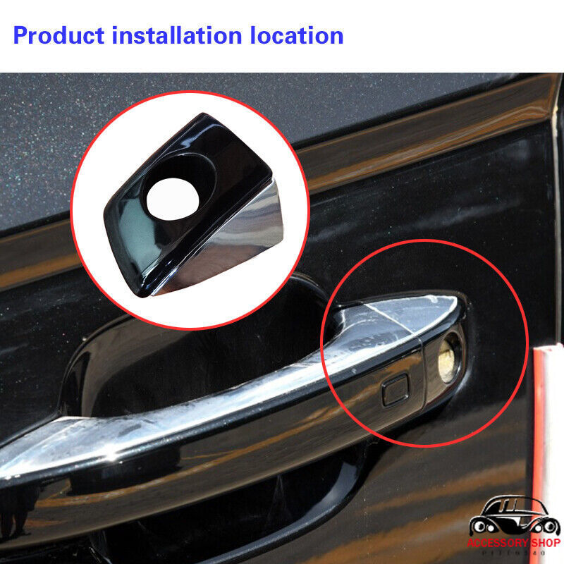 Driver's side door handle keyhole cover, left front chrome key cap suitable for Audi for A6 A7