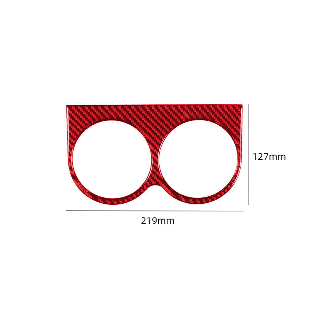 Red carbon fiber interior rear cupholder cover trim for Ford F-150 FX4 2004-2008