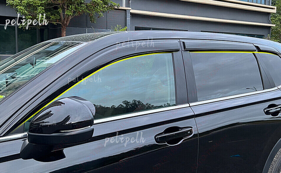 for Honda CR-V CRV 2023-2024 Black Window Visor Vent Shades Sun Rain Wind Guards
