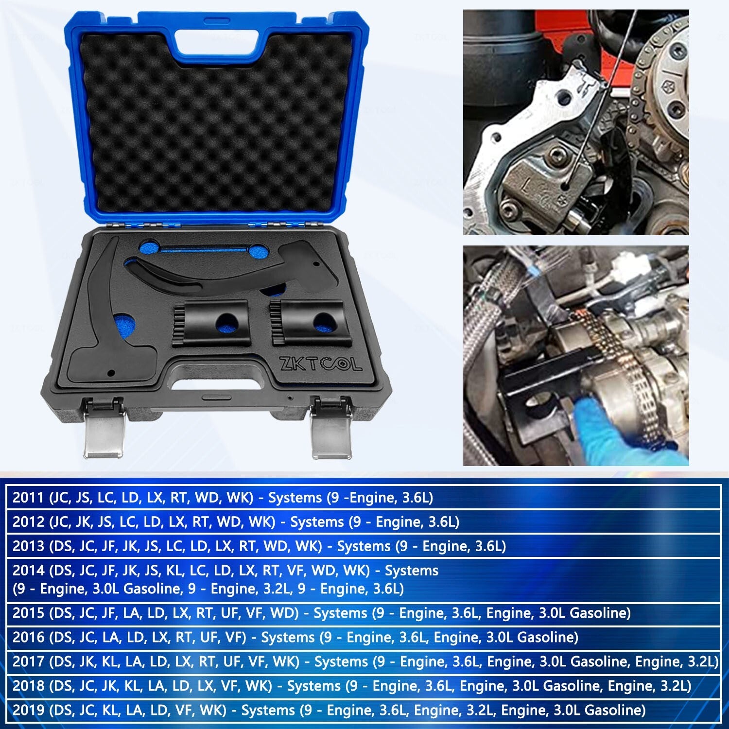 7PC Camshaft Phaser Timing Chain Tools for VW for Jeep for Chrysler for Dodge 3.6L Pentastar