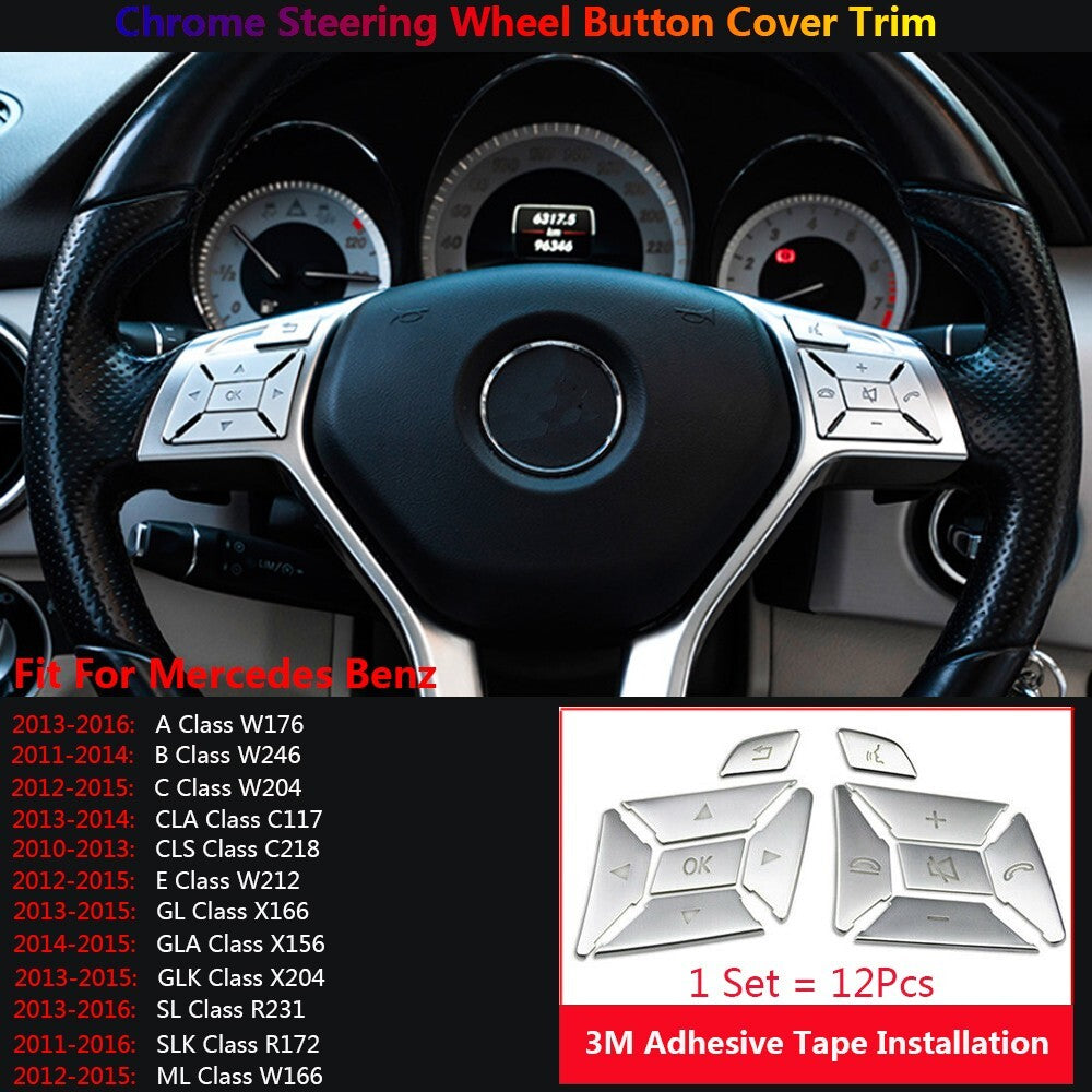 for Mercedes-Benz A B C E CLA CLS GLA GLK ML SL SLK Steering Wheel Switch Cover
