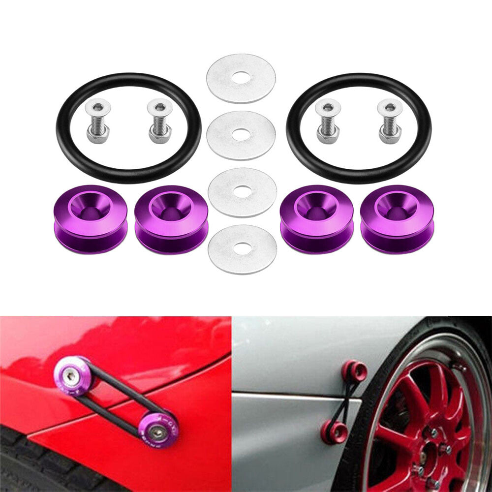 JDM Purple Quick Release Fasteners For Car Bumpers Trunk Fender Hatch Lids Kit