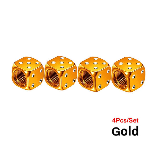 4-piece car tire valve cover rod air dust cover Dice Neo Chrome for Volvo