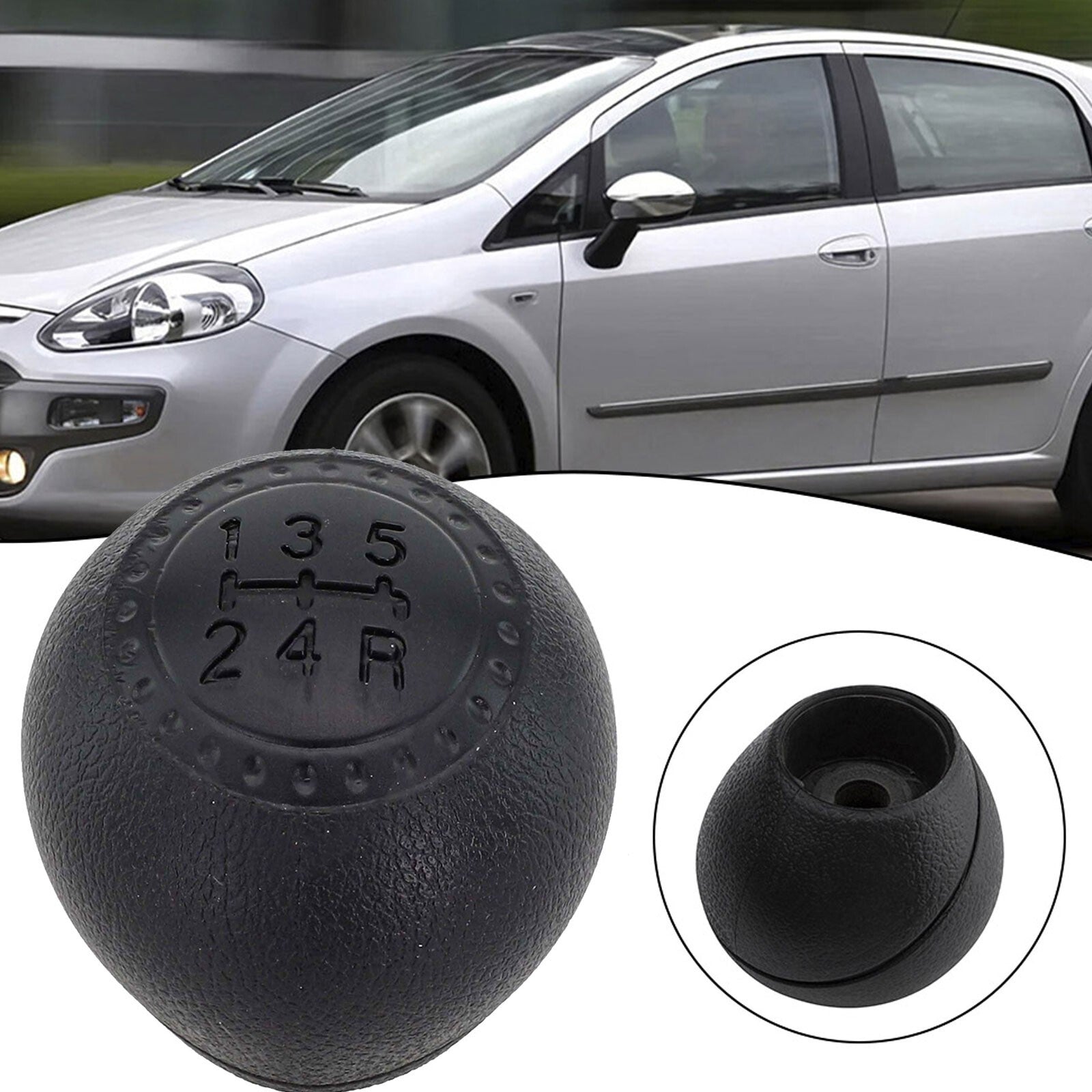 5 Speed for for FIAT for PUNTO 188 1999-2012 Manual Gear Shift Knob Black