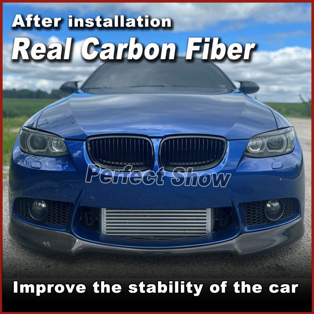 for BMW 3Series E92 E93 M3 2008-13 REAL Carbon Front Bumper Lip Spoiler Splitter