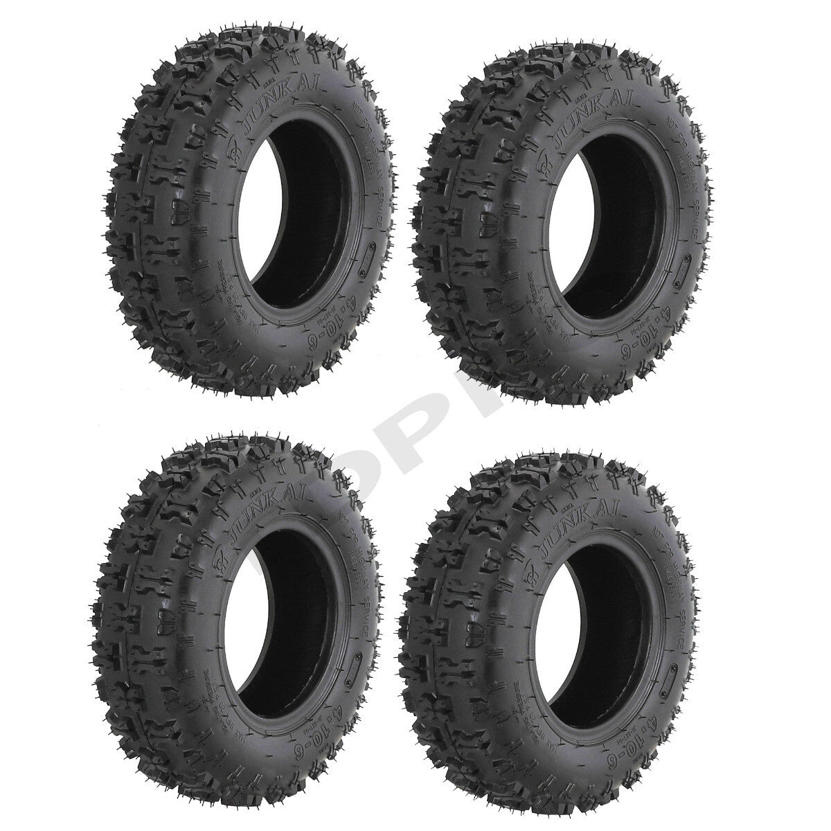 4pc 6 inch 4.10-6 Tyre Tubeless 4.10/3.50-6 Go Kart Buggy ATV Quad Scooter Razor