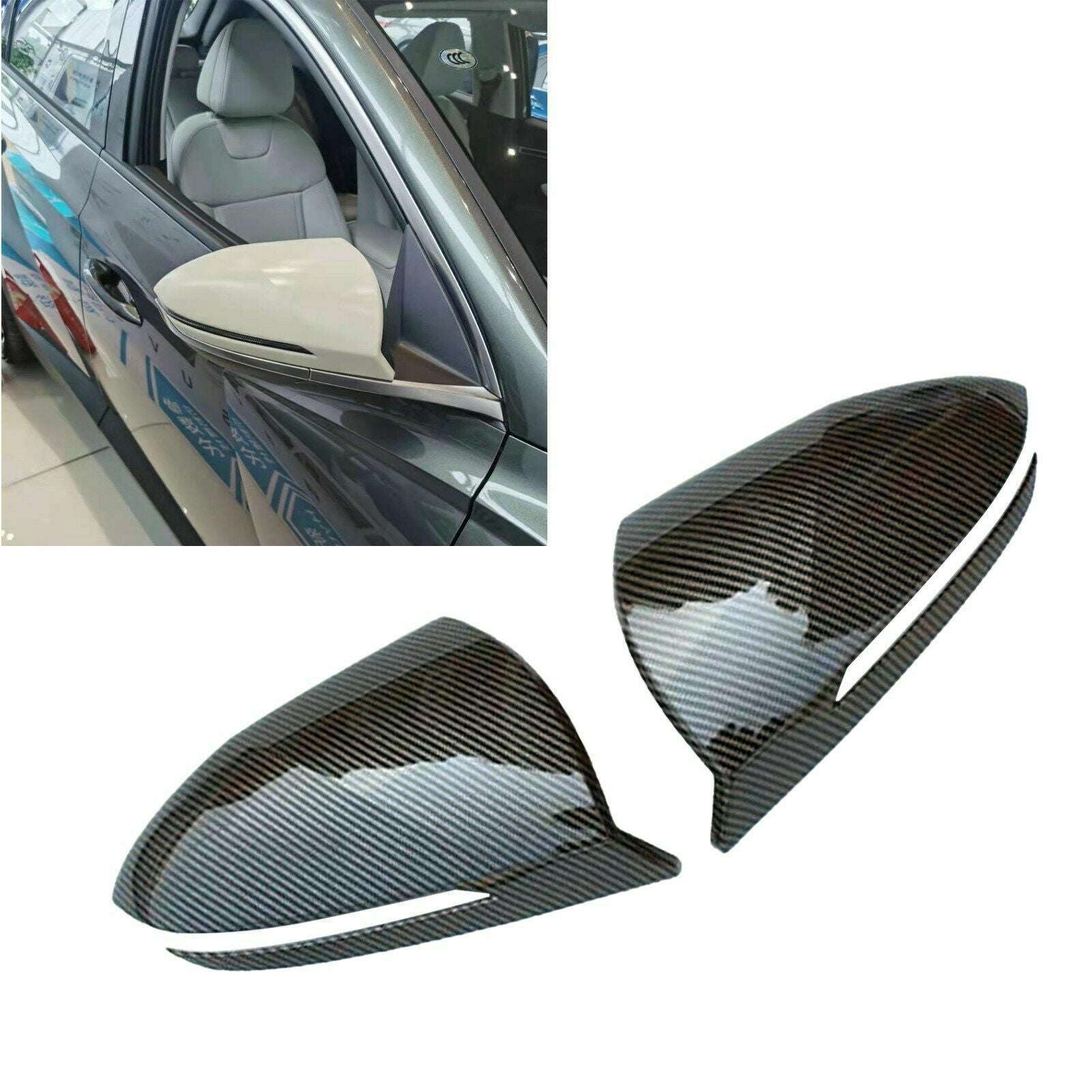 Carbon fiber Rearview Left Right Side Mirror Cover for Hyundai for Tucson AT