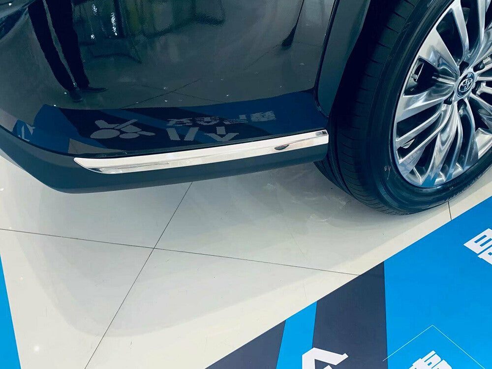 for Toyota Highlander Kluger 2020-23 Chrome Rear Bumper Molding Trim decor Cover