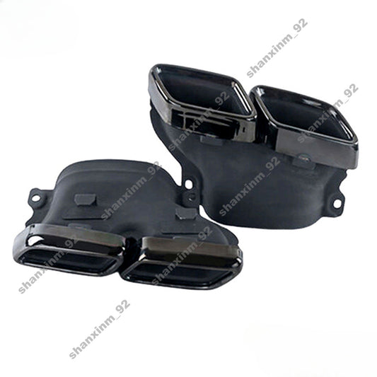 2X Car Exhaust Muffler Pipe Tips Tailpipe for Mercedes-Benz W205 C63 2015-2018