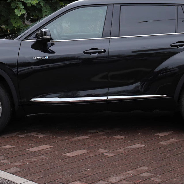 for Toyota Highlander 2020-2024 ABS outside door body side molding chrome trim