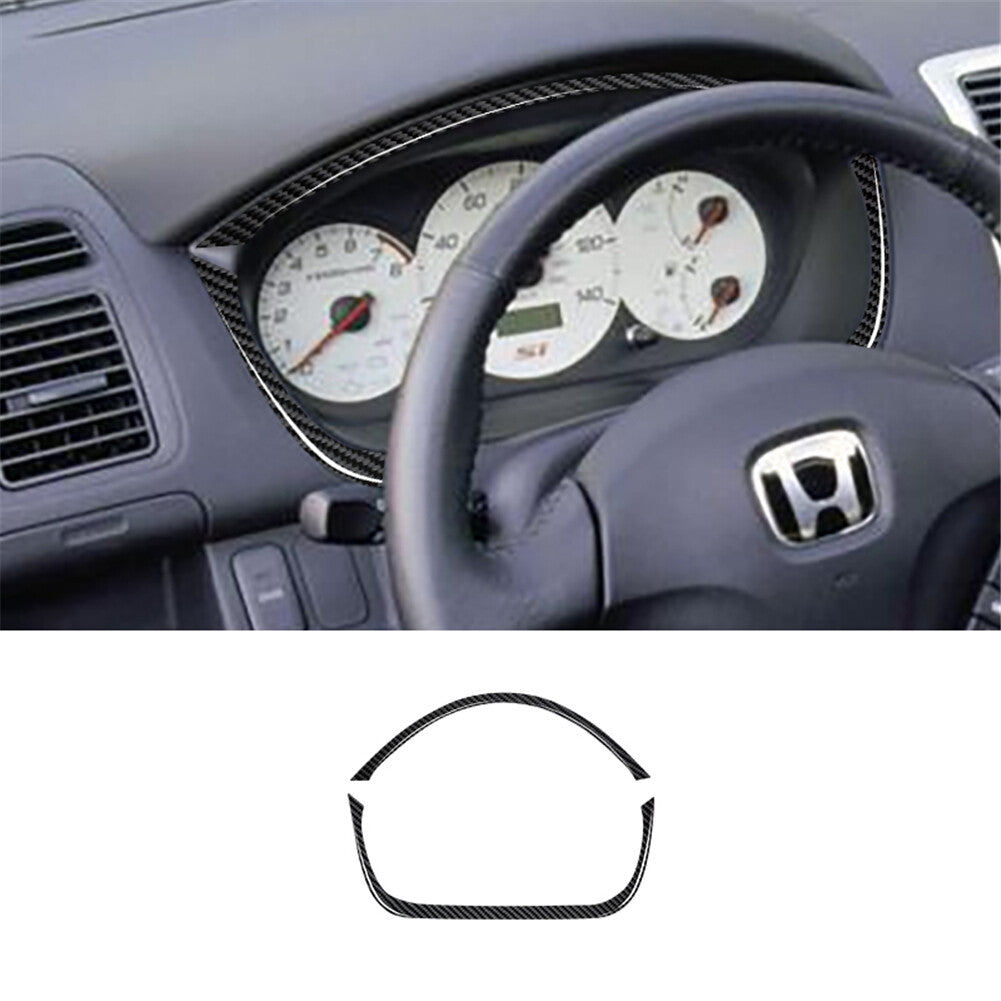 Carbon Fiber Speedometer Outer Frame Cover Trim for Honda for Civic Si 2002-2005