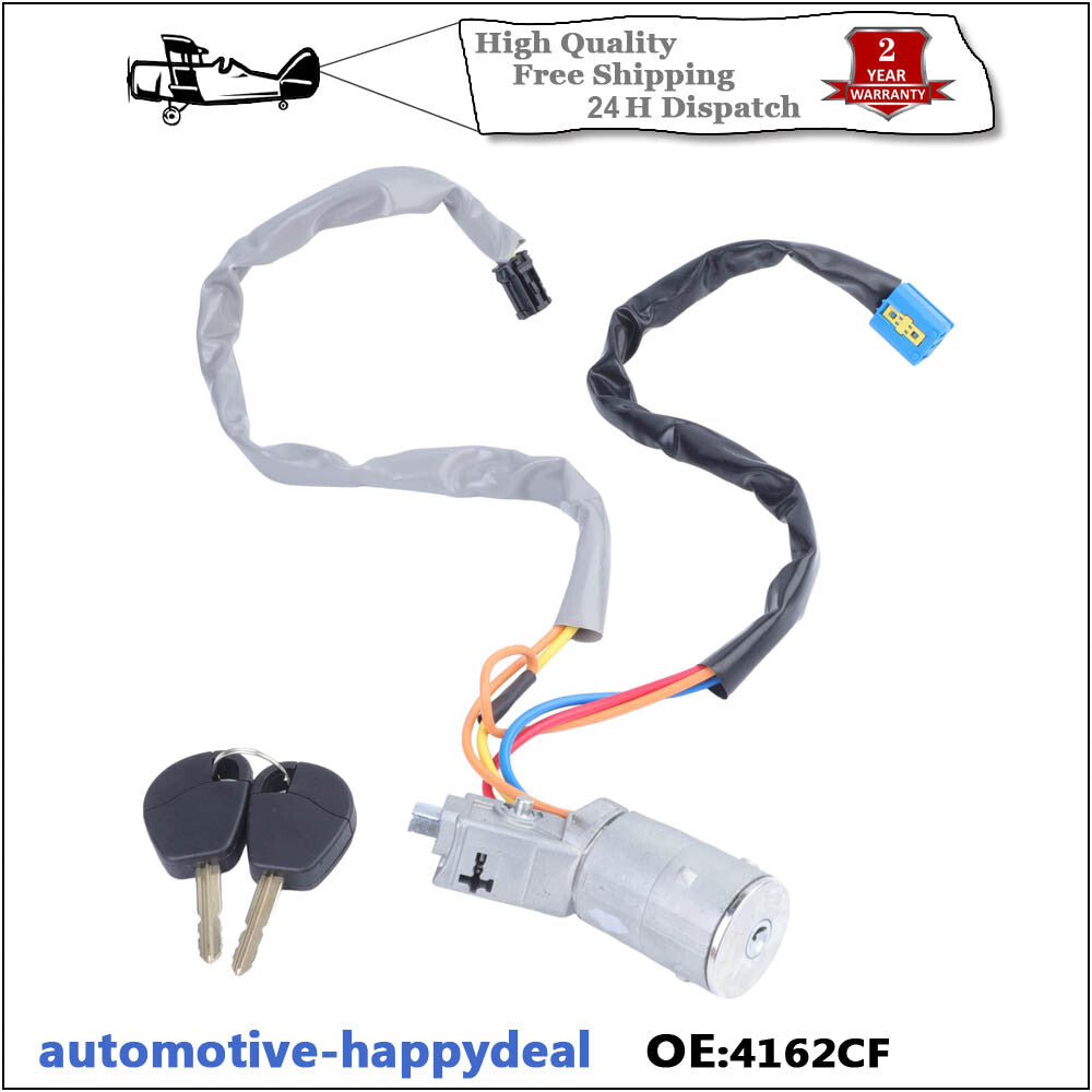 Ignition Lock Barrel Switch 2 Keys Fits for Citroen Berlingo for Peugeot Partner