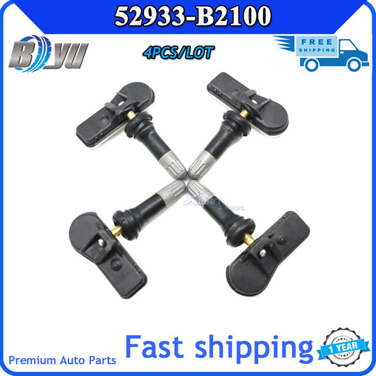 TPMS 52933-B2100 pressure monitoring sensor for Kia Soul Sedona 433MHz 4x tires.