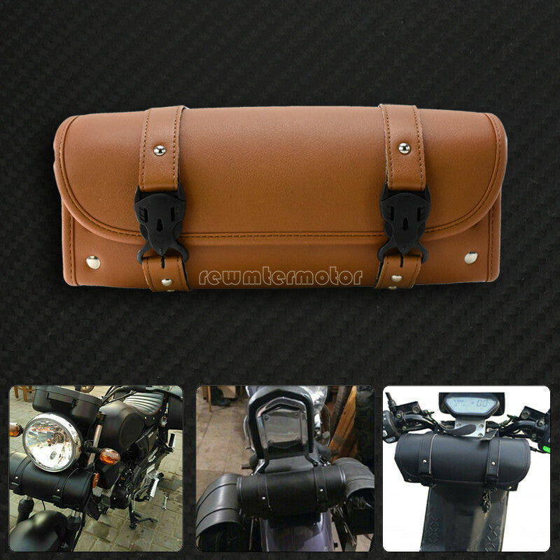PU Motorcycle Side Pouch Handlebar Saddlebags Tool Bag Fit for Harley for Yamaha
