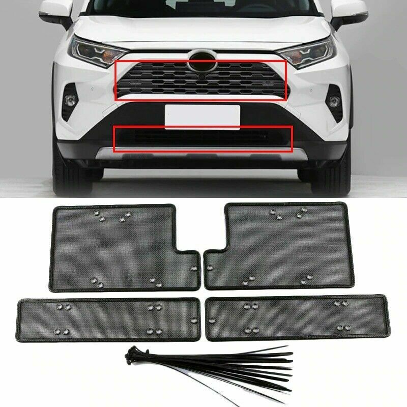4X Stainless Steel Car Front Grille Insect-Proof Net for Toyota RAV4 2019-2022