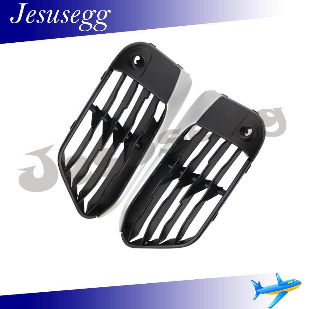 Front RHLH Bumper Cover Grille for BMW F48 X1 2016 2017 2018 2019 Matte Black