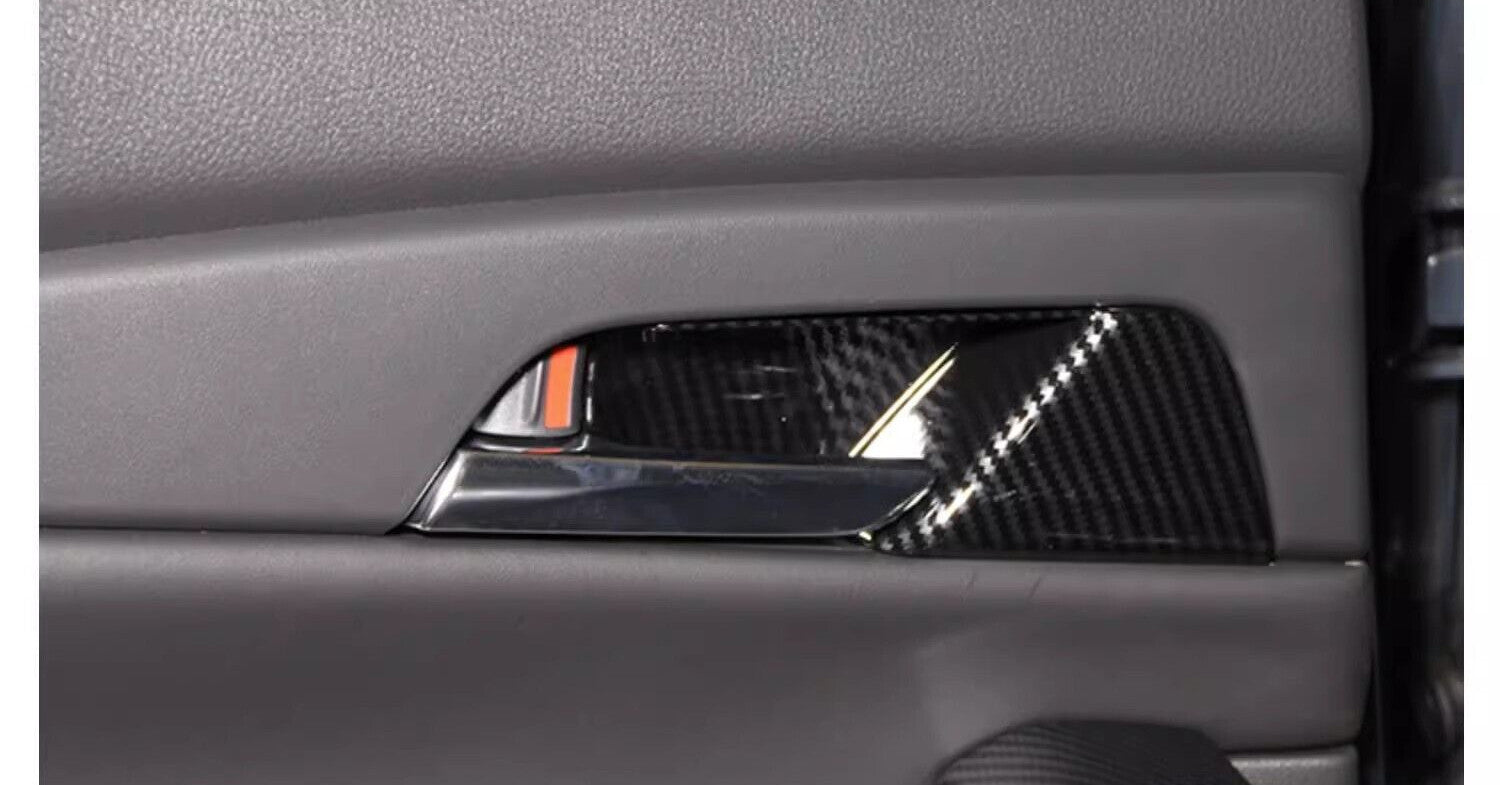 Carbon Fiber Inner Door Handle Covers Trims for Mazda CX-30 2020 Car Aessories