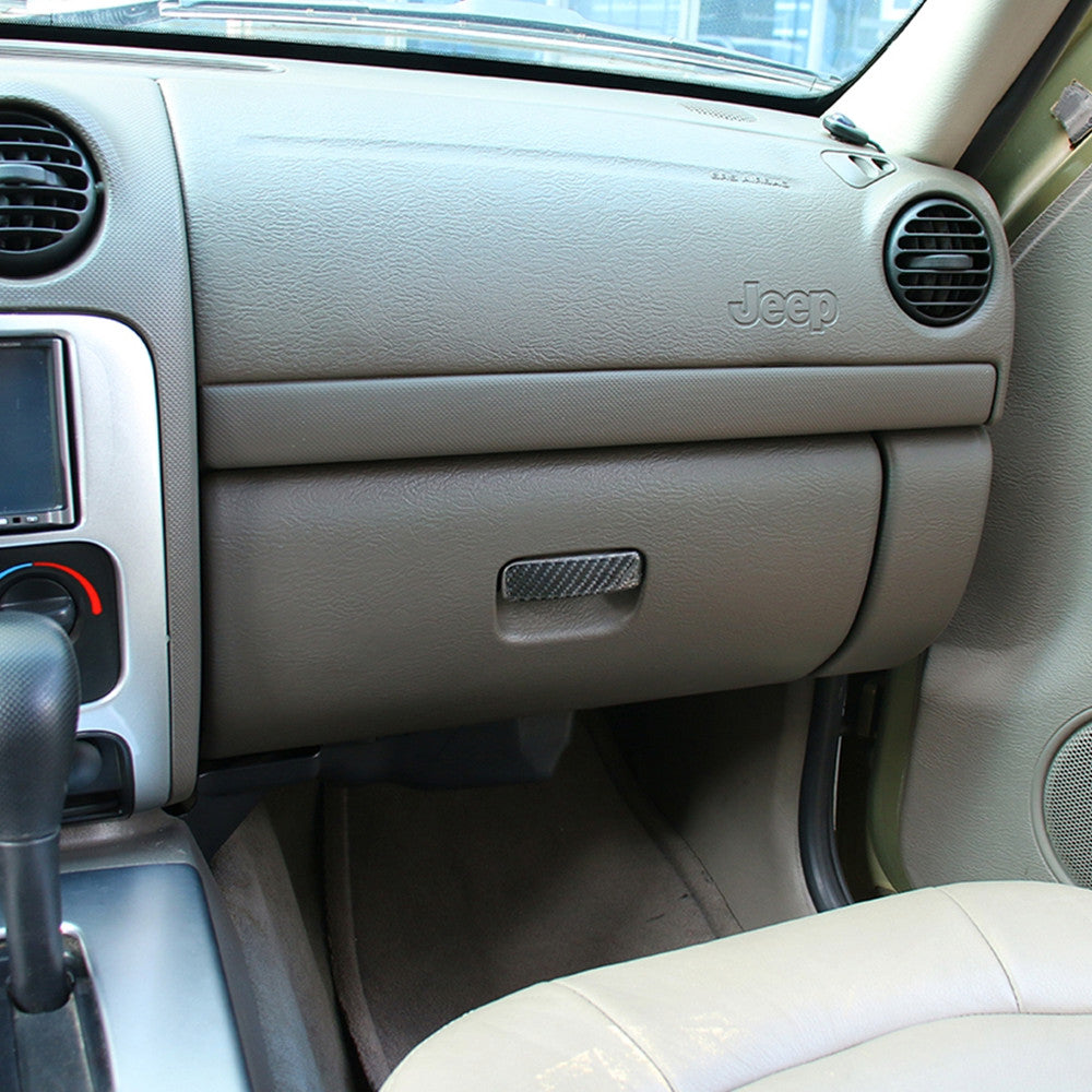 Carbon Fiber for Co -Pilot Storage Box Handle Switch Cover for Jeep Liberty 2007-2012