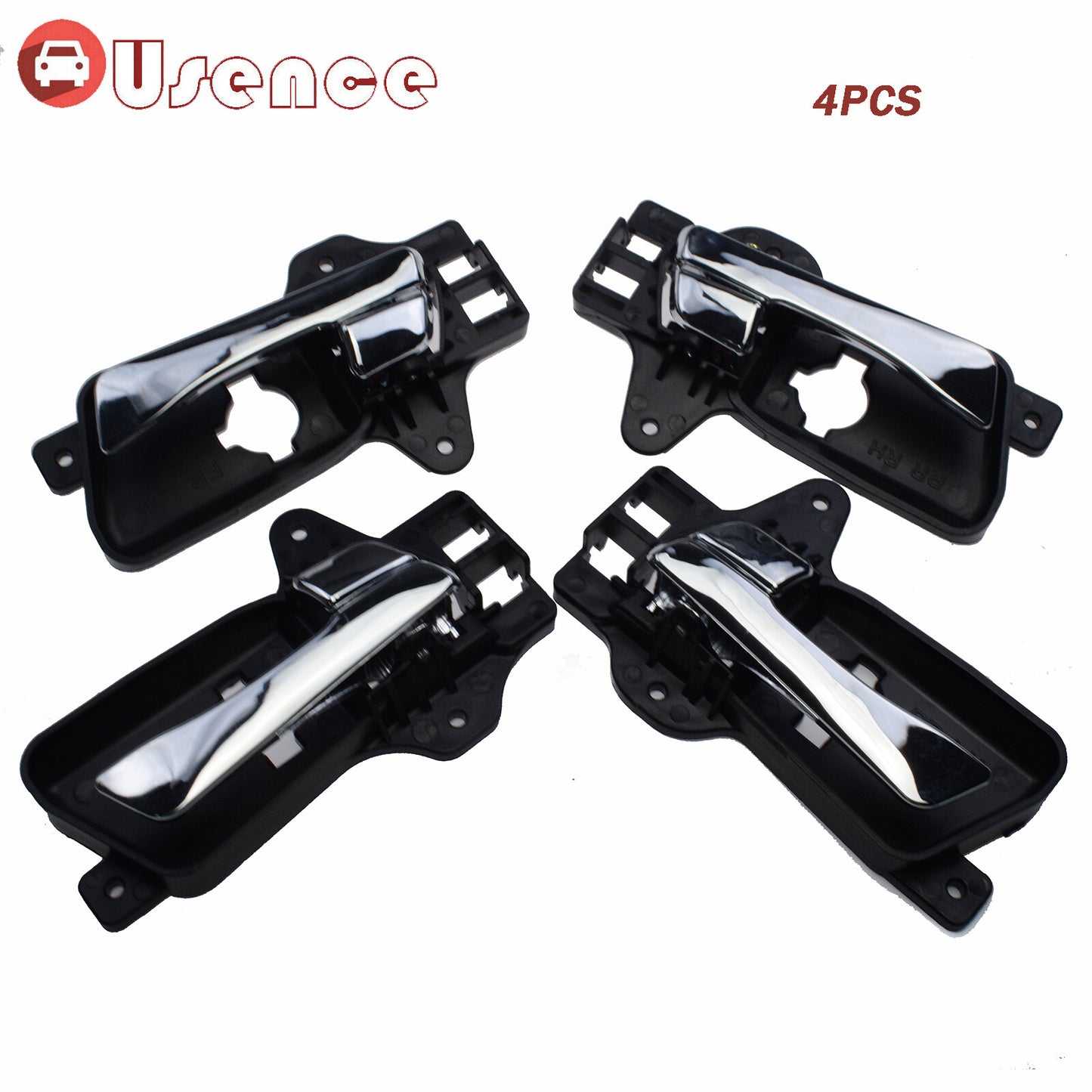 4X Front Rear Left  Right Inside Chrome Door Handle for 2009-12 for Hyundai for Elantra