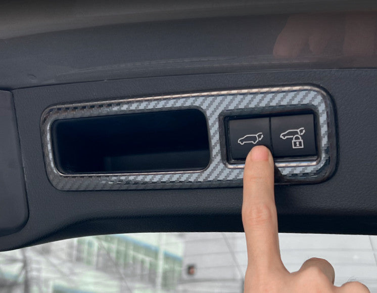 Carbon Fiber Steel Tailgate Door Handle Frame Trim for Lexus RX500h 2023-2024