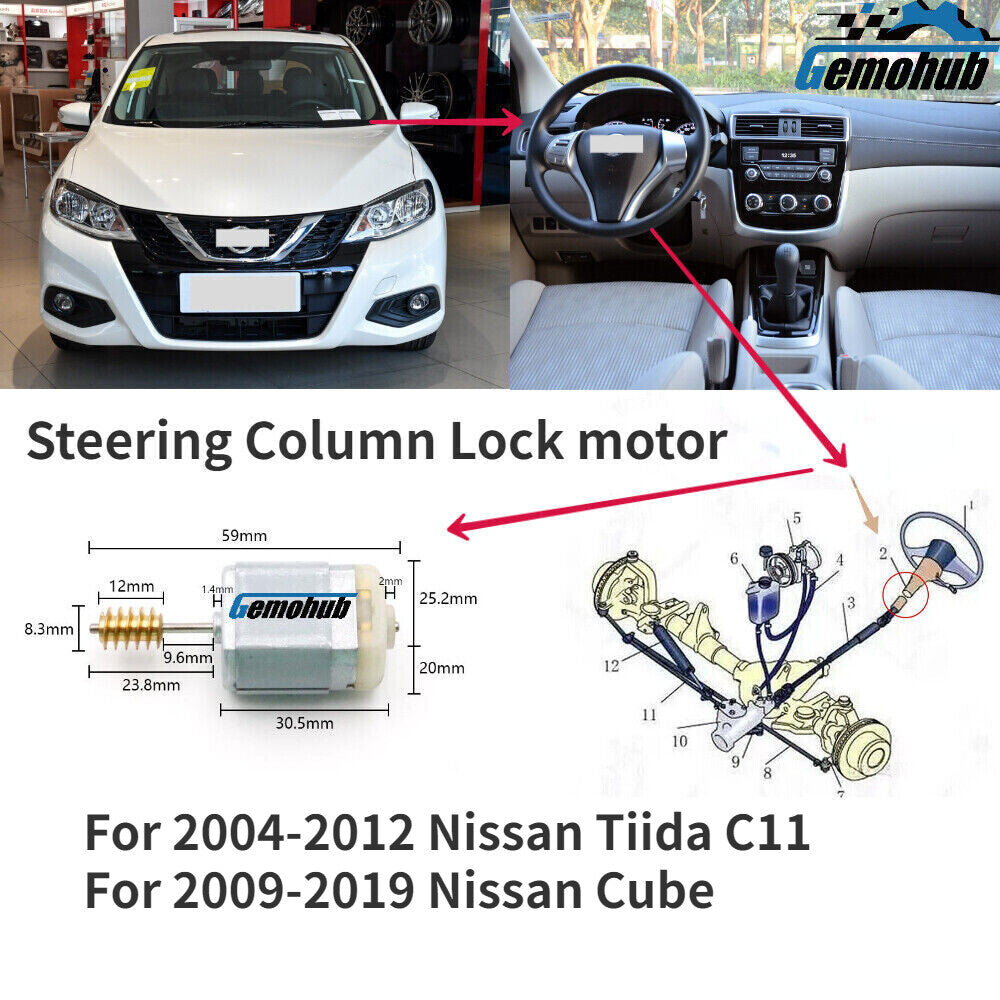 Steering Column Lock Motor BBP860371 For 2007-2014 for Mazda 2, 2009-2013 for Mazda 3 6