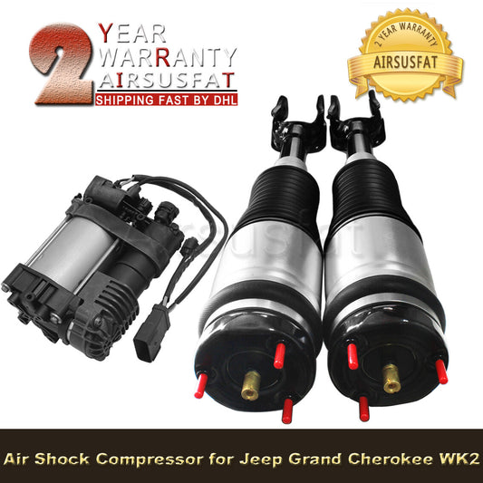 for Jeep Grand Cherokee 2011-2014 Front Air Suspension Shocks W/ Air Compressor