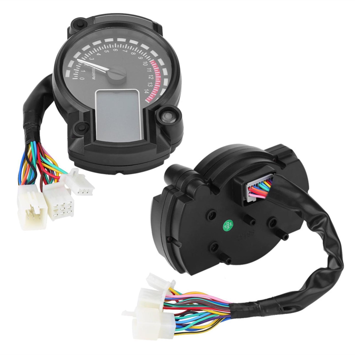Waterproof LCD Display Motorcycle Digital Speedometer Odometer Tachometer
