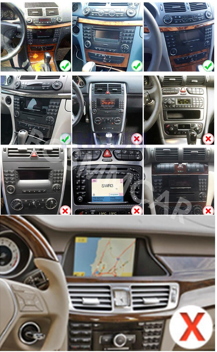 Fit for Mercedes Benz E-Class W211 2002-2009 Android 13 GPS Car Stereo Radio BT