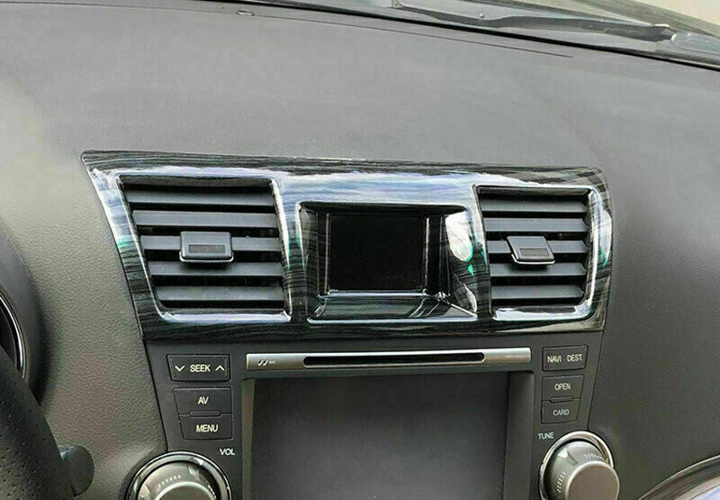 Black Wood Grain Front Middle Air Outlet Vent Trim for Toyota Highlander 2008-13
