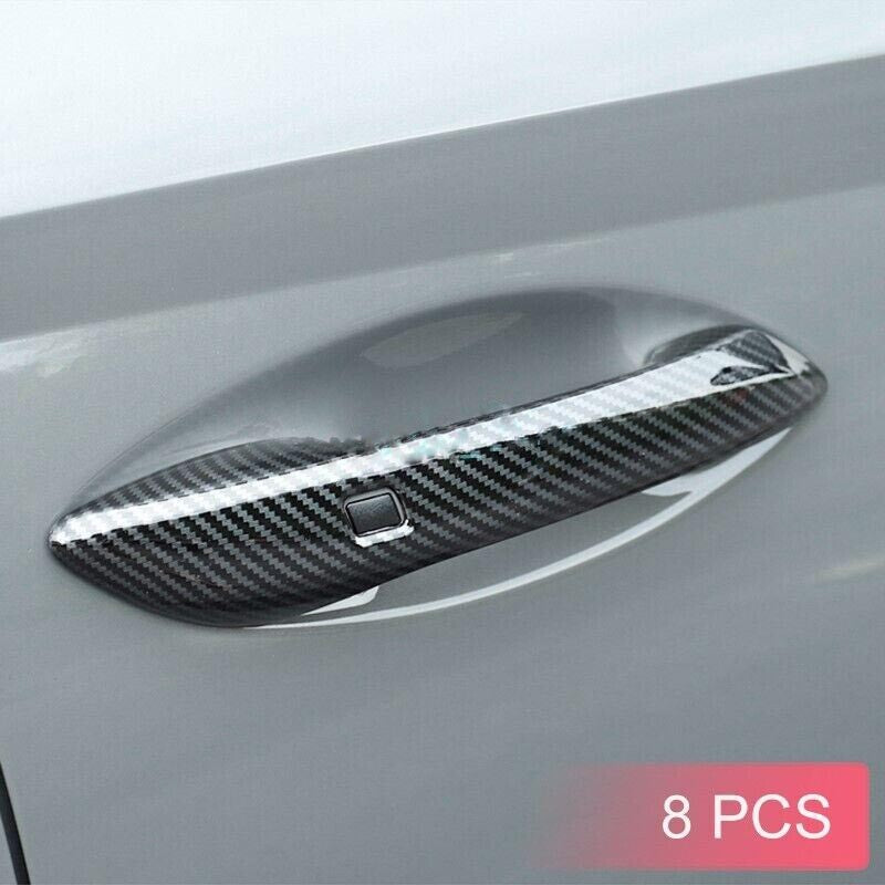 Carbon Fiber Door Handle Cover Trims for 2020-2023 for Hyundai Sonata Accessories