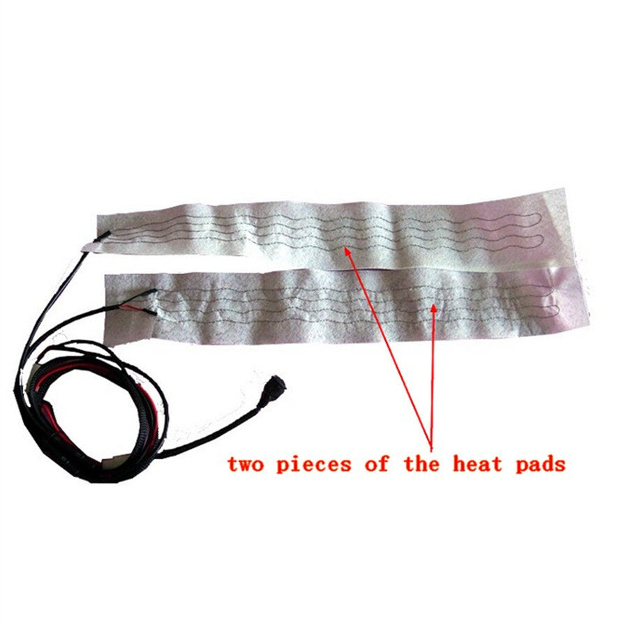 12V Winter Heated Pad Car Steering Wheel Heater Hand Warmer W/LED Round Switch