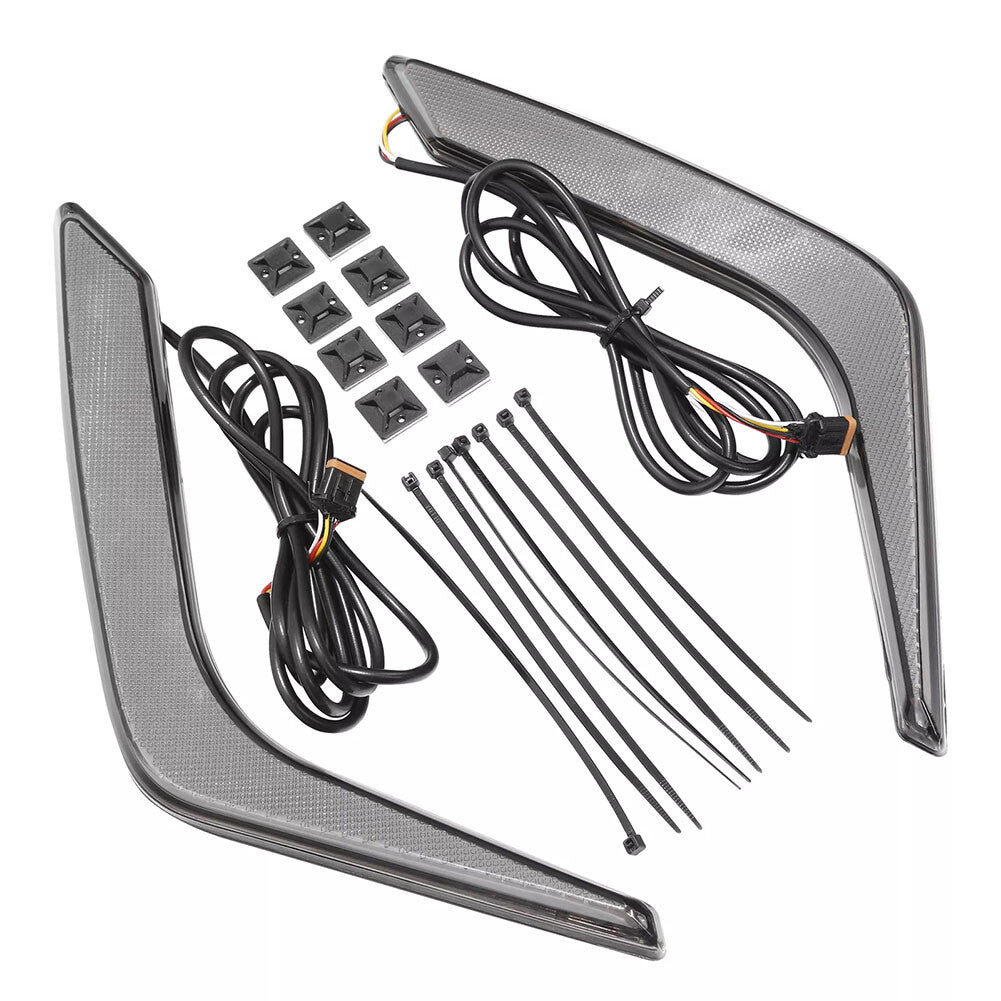 Pair Rear Saddlebag Accents Lights Smoke for Honda Goldwing 1800 GL1800 2018-23
