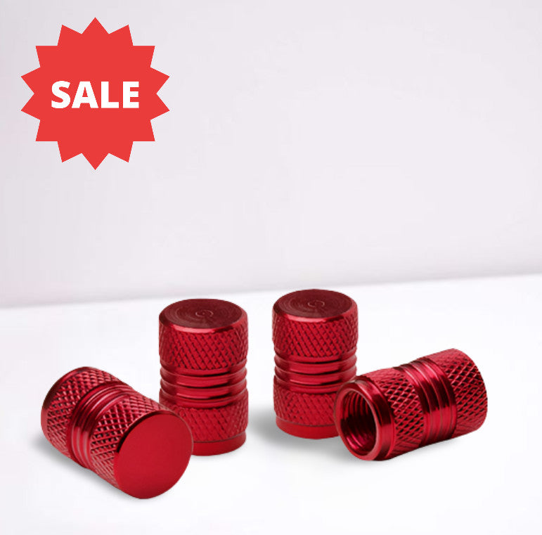 * 4-Piece Red Car Tire Valve Cover Stem Cover Air Valve Dust Cover  for ford  *