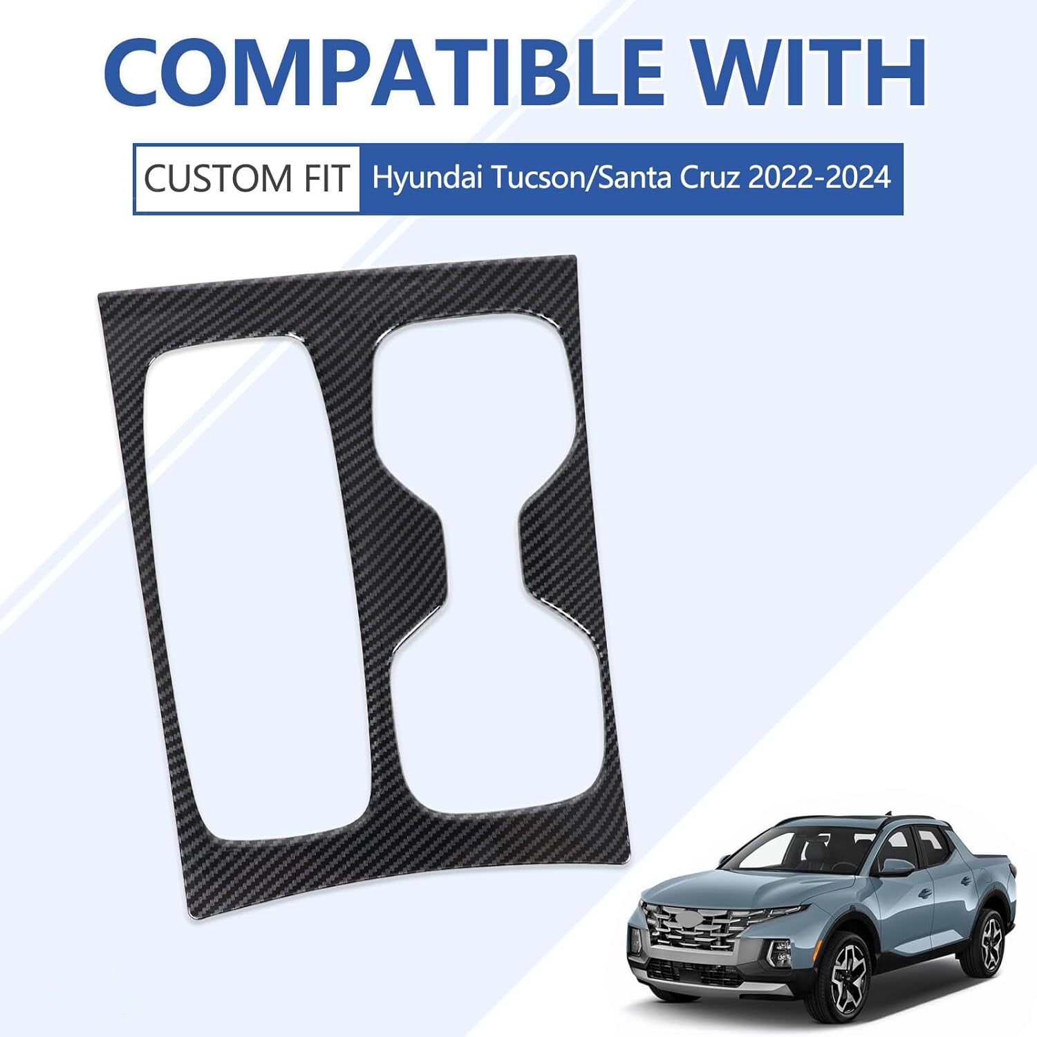 Carbon Fiber For 2022-2025 for Hyundai Santa Cruz ABS Gear Shift Panel Cover Trim?