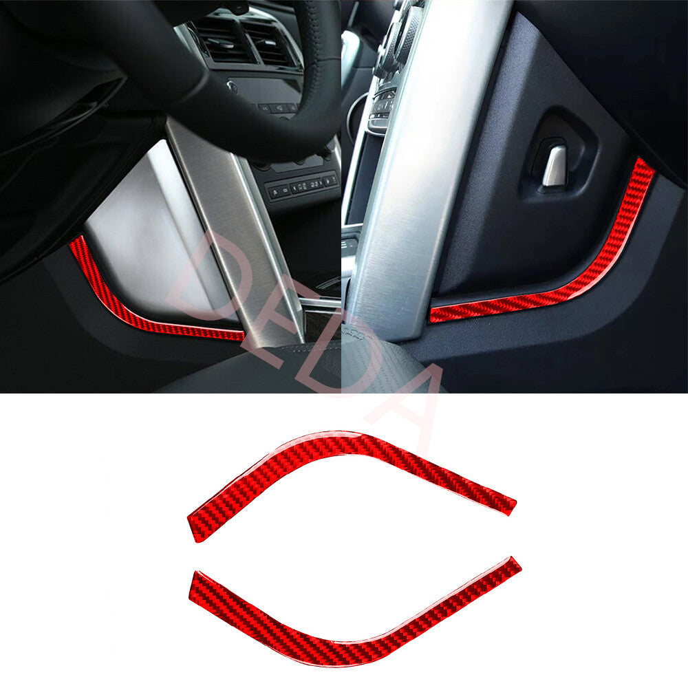 for Land Rover Discovery Sport 15-19 Red Carbon Center Console Side Strips Cover