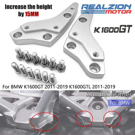 RJ K1600GT K1600GTL Handlebar Riser Motorcycle Handle Bar Extender Mount Clamp