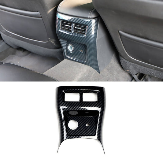 for Cadillac CT5 2020-24 ABS Carbon Fiber Rear Air Outlet Protective Panel Trim