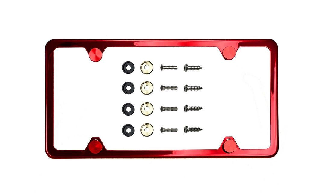 1 piece of car license plate frame cover, front cover, rear trunk boot, red, suitable for Kia for Lexus