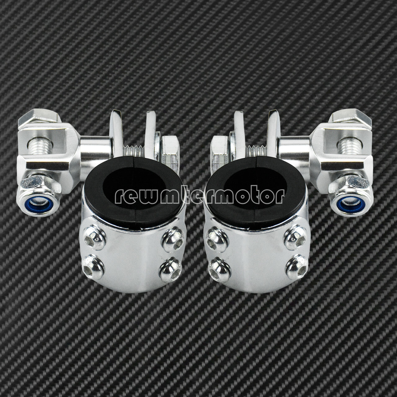 Chrome 1-1/4 Tubes Engine Guard Highway Footpegs Mounts Clamps Fit for Harley