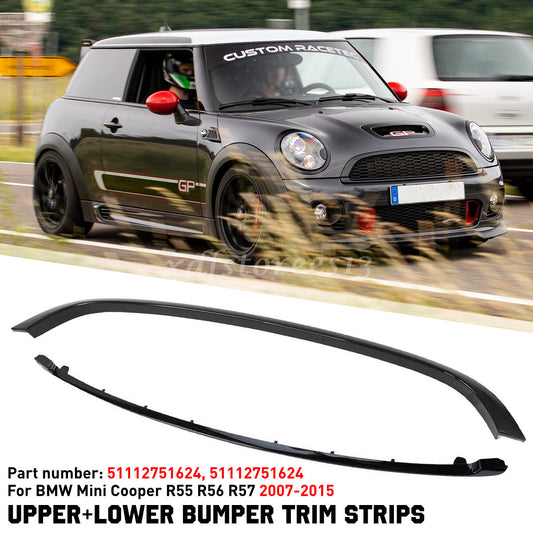 Upper+Lower Grille Hood Molding Trim Set for Mini Cooper R55 R56 R58 R59 2007-15