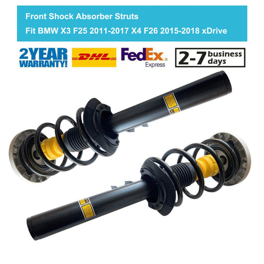 for BMW X3 F25 2011-2017 X4 F26 2015-2018 Pair Front Shock Struts Without EDC