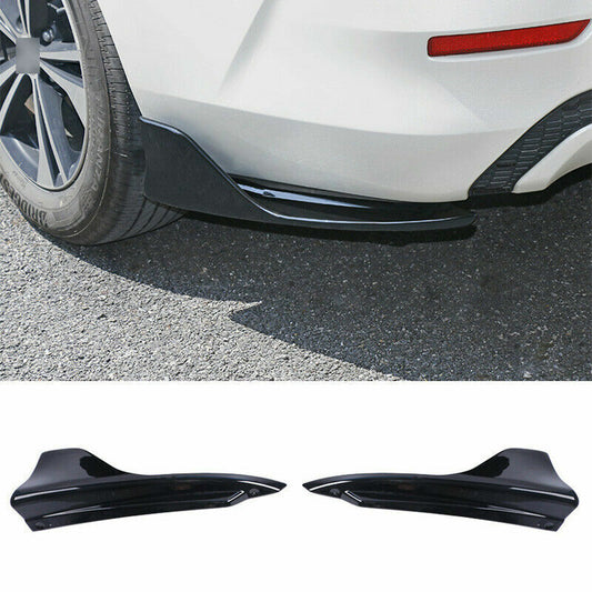 for Nissan Sentra Sylphy 2020-23 Gloss Black Rear Bumper Side Spoiler Cover Trim